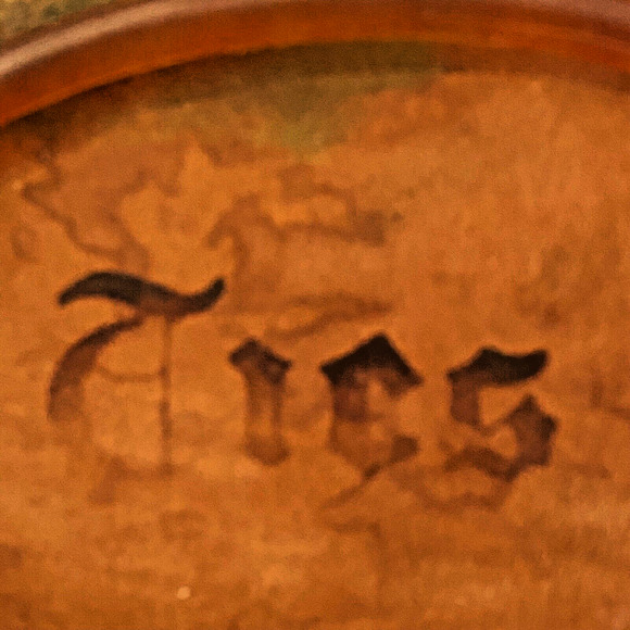 Vintage Tie Holder Native American Scene Leather Souvenir Pendleton Oregon - Picture 6 of 14